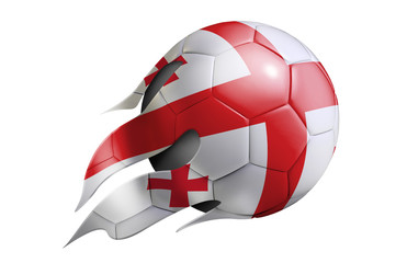 Flying Soccer Ball with Georgia Flag