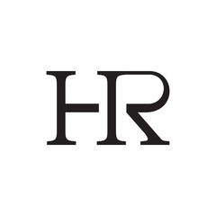 HR logo letter vector design