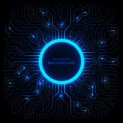 Abstract technology background. Cyber security concept. Digital circuit board vector illustration.
