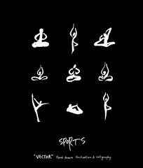 스포츠 포스터 / 손으로 그린 스포츠 그림