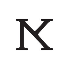 NK logo letter  vector design