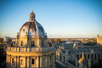 Fototapeta na wymiar Aerial view of City of Oxford, England 
