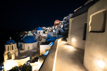  Oia village at night in Santorini