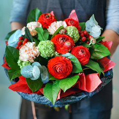 nice bouquet in the hands