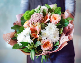 nice bouquet in the hands