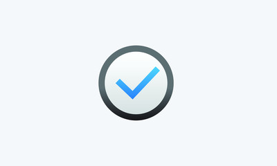 correct checkmark icon button vector