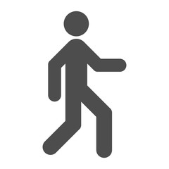 Walking man icon. Pedestrian silhouette. Vector.