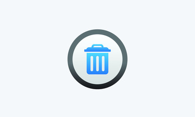trash delete icon button vector