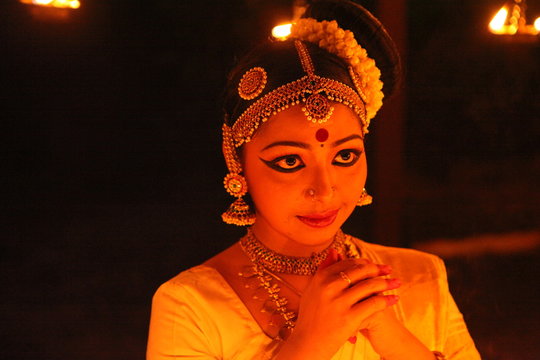 mohiniyattam or dance of the enchantress is the classical dance form of kerala,distinct for the graceful body movements