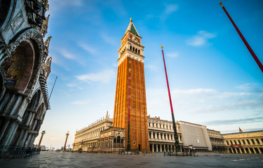 A view of the Campanile at St Mark's Square in Venice | Italy  - obrazy, fototapety, plakaty