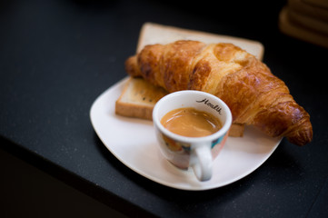 coffee and croissant
