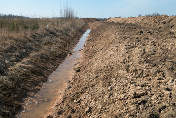 New water catchment canal.