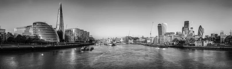 Foto op Canvas Vintage picture of view of the London skyline from the Tower Bridge © Pawel Pajor