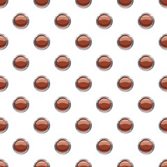 Brown button pattern seamless repeat in cartoon style vector illustration