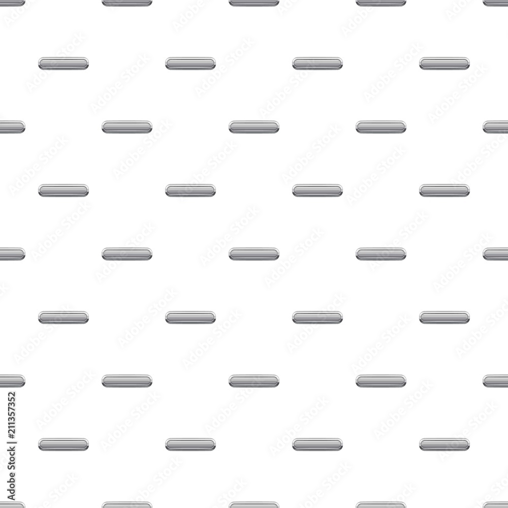 Poster gray rectangular button pattern seamless repeat in cartoon style vector illustration