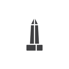 Egyptian Obelisk vector icon. filled flat sign for mobile concept and web design. simple solid icon. Symbol, logo illustration. Pixel perfect vector graphics