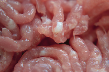 Closeup of minced pork meat