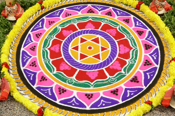 Indian Traditional Colorful rangoli
