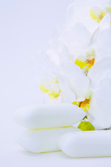soaps and orchid. spa and relaxation concept