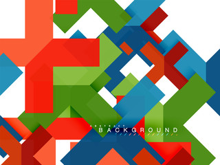 Multicolored abstract geometric shapes, geometry background for web banner