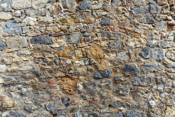Brick and stone wall detail