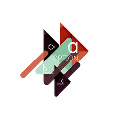 Triangle data visualization design, option infographic layout
