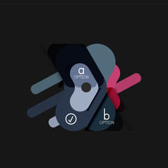 Flat design geometric infographics, arrow shape vector sticker or label, price tags, offer promotion badge, icon design, paper style layout for data graphic visualization step by step process, for