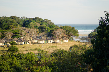 Fototapeta na wymiar Houses Port St Johns, Wild Coast, Eastern Cape, South Africa