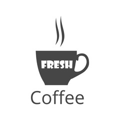 Fresh coffee, Espresso, mug, hot drink icon or logo