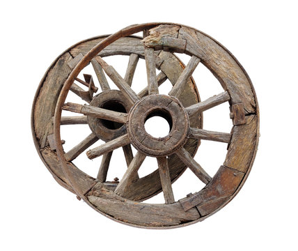 old wooden wheels
