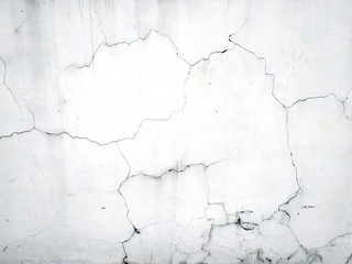crack on white wall