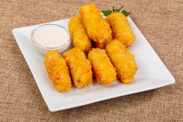 Crab sticks tempura