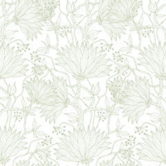 Fototapeta na wymiar Floral seamless pattern. Flowers illustration