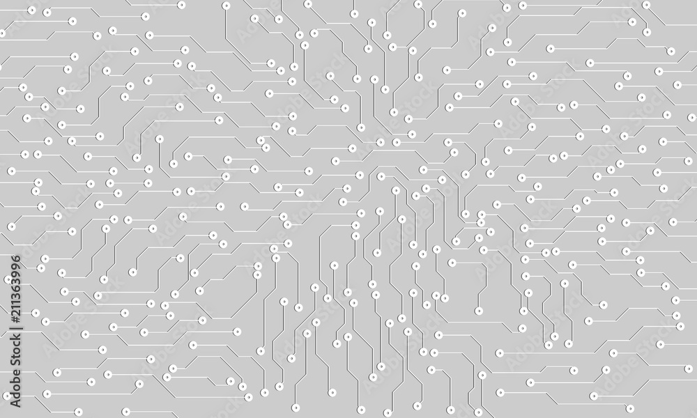 Poster Circuit Board Hi Technology Grayscale Color Tone Pattern Vector Background