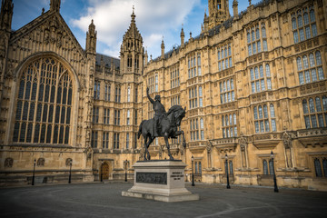 Palace of Westminster - close view. London.UK - obrazy, fototapety, plakaty