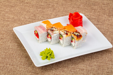 Japanese roll with bacon