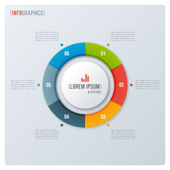 Modern style circle donut chart, infographic design, visualizati