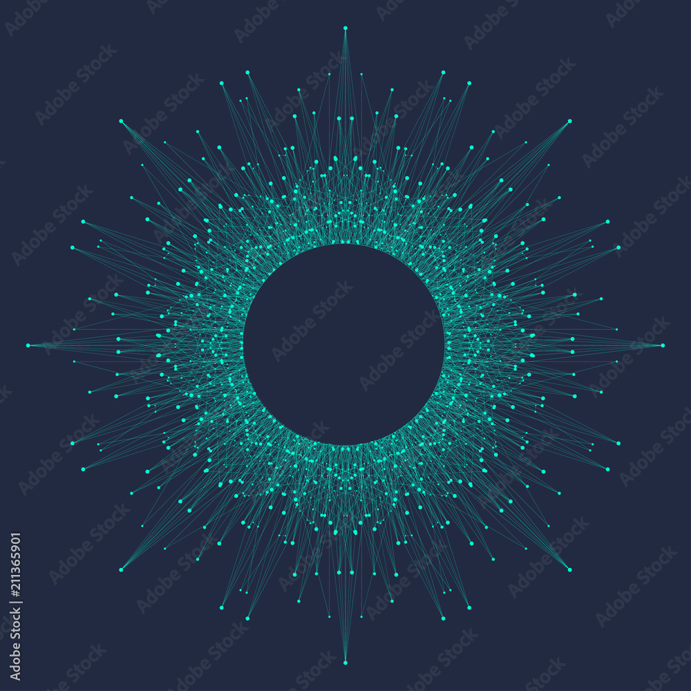 Aufkleber Artificial Intelligence Logo. Artificial Intelligence and Machine Learning Concept. Vector symbol AI. Neural networks and another modern technologies concepts. Technology sci-fi concept.