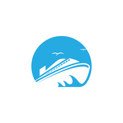 Cruise Ship Sail Ocean Voyage Symbol