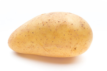 New potato isolated on the white background.