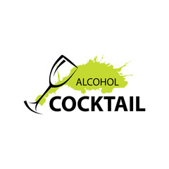 Fototapeta premium alcoholic cocktails logo