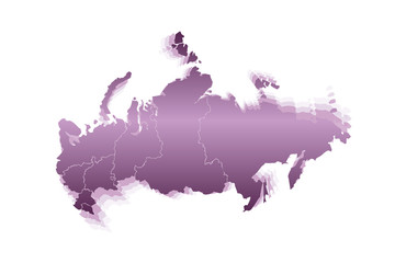 Mapa morado de Rusia.