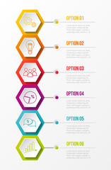 Business infographic template with colourful icons. Vector.
