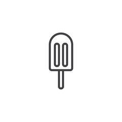 Ice cream outline icon. linear style sign for mobile concept and web design. Popsicle simple line vector icon. Symbol, logo illustration. Pixel perfect vector graphics