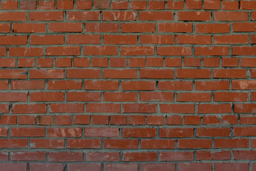 Background of red brick wall pattern texture