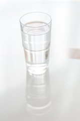 Glass full of water, drinking water