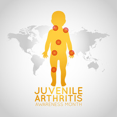 Juvenile Arthritis Awareness Month vector logo icon illustration