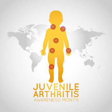 Juvenile Arthritis Awareness Month Vector Logo Icon Illustration