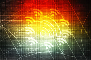 2d illustration WiFi symbol
