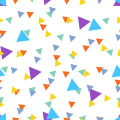 Seamless Abstract pattern made of colorful triangles